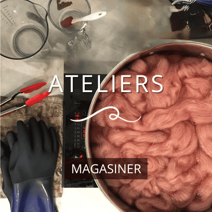 Ateliers et cours pour laine teinte à la main