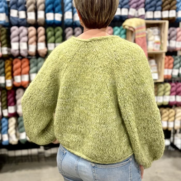 Détail laine Illusion et Aléa – kit Isa Cardigan texture douce et légère