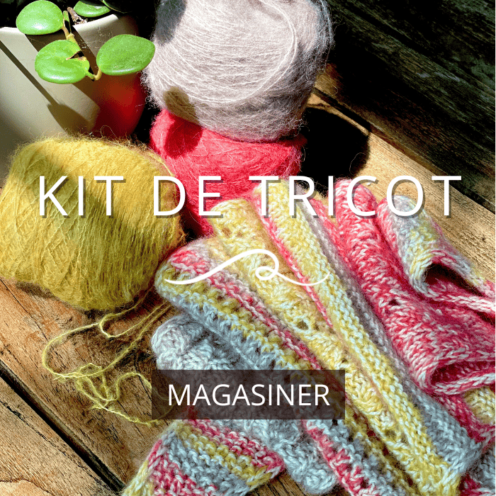 Kit de tricot avec laine teinte à la main